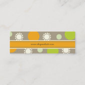 Rétro carte orange de profil de motif d'amusement (Dos)