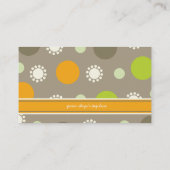 Rétro carte orange de profil de motif d'amusement (Dos)