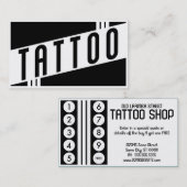 rétro carte perforée de tatouage (Devant / Derrière)