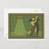 Rétro carte postale de danse (Devant / Derrière)