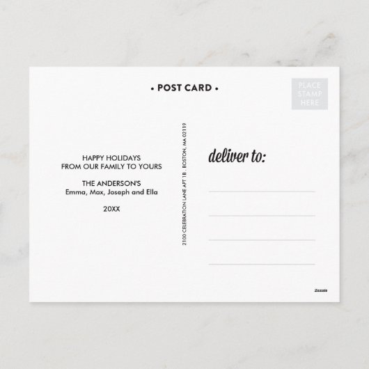 RÉTRO | CARTE POSTALE DE VACANCES (Dos)