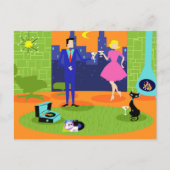 Rétro carte postale romantique de couples de (Devant)