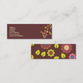 Rétro carte unique de contact de fleur (Devant / Derrière)