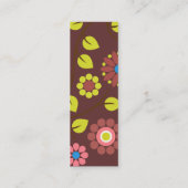 Rétro carte unique de contact de fleur (Dos)