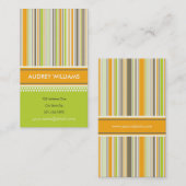 Rétro carte verte orange de profil de motif de (Devant / Derrière)