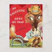 Rétro carte vintage de Fox Valentine (Devant)