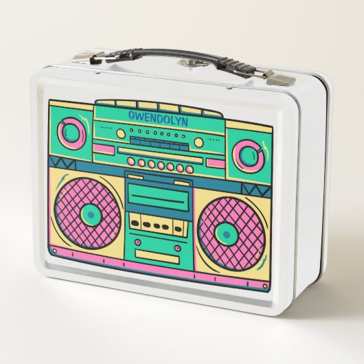 Retro Cartoon Boombox Custom (Achterkant)