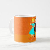 Retro Cartoon Cocktail Party Coffee Mug (Devant gauche)