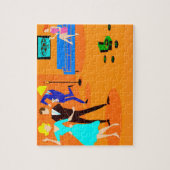 Retro Cartoon Cocktail Party Jigsaw Puzzle (Vertical)