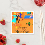 Retro Cartoon Cocktail Party Wegwerp servetten (Insitu)