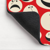 Retro Cartoon Faces Pattern Mousepad Muismat (Hoek)