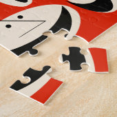 Retro Cartoon Gezichten Patroon Puzzel Legpuzzel (Zijkant)