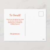 Retro Cartoon Mail Man Briefkaart (Achterkant)