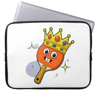 Retro Cartoon Tafeltennis Bat Laptop Hoes