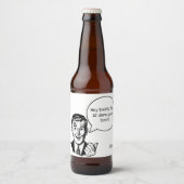 Retro Cartoon Talking Man Aangepast Bierlabel Bier Etiket (Voorkant)