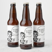 Retro Cartoon Talon Homme Custom Bière Étiquette (Bouteilles)