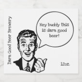 Retro Cartoon Talon Homme Custom Bière Étiquette (Étiquettes simples)