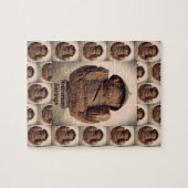 Retro Carved Coconut Monkey Bank Legpuzzel (Horizontaal)