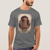 Retro Carved Coconut Monkey Bank  T-shirt (Voorkant)