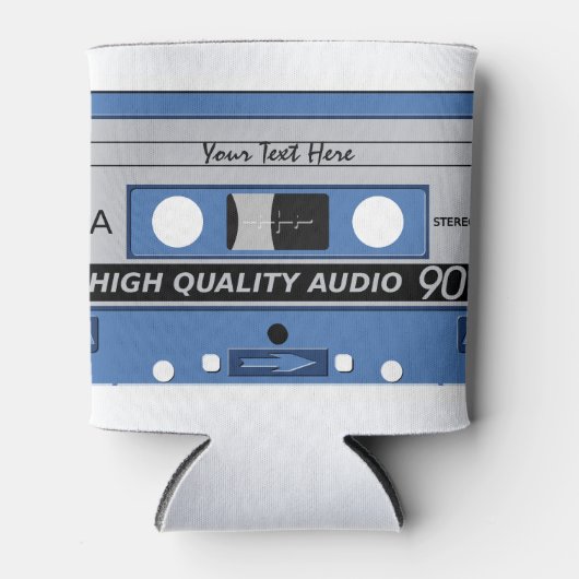 Retro Casette Tape Aangepaste koelbox Blikjeskoeler (Voorkant)