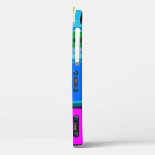Retro Cassette: Blauw Achtergrond Collectie Case-Mate iPhone Case (Achterkant / Links)