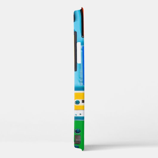 Retro Cassette: Blauw Achtergrond Collectie Case-Mate iPhone Case (Achterkant / Rechts)