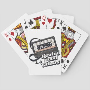 Retro Cassette Design voor liefhebbers van nostalg Pokerkaarten