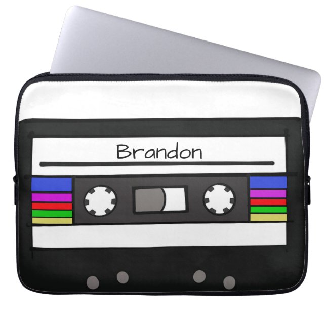 "Retro Cassette" Laptop Sleeve (Voorkant)