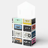 Retro  cassette Mix Tapes art patroonpatronen Bedankdoosjes (Geopend)