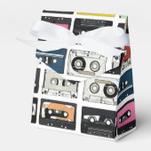 Retro  cassette Mix Tapes art patroonpatronen Bedankdoosjes (Voorkant Zijde)