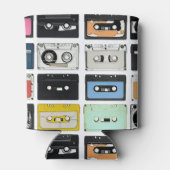 Retro  cassette Mix Tapes art patroonpatronen Blikjeskoeler (Achterkant)
