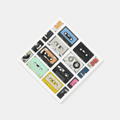 Retro cassette Mix Tapes art patroonpatronen Servetten (Hoek)