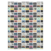 Retro cassette Mix Tapes art patroonpatronen Tafelkleed (Voorkant)