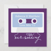 Retro Cassette Mixtape Bruiloft Kaart (Voorkant)