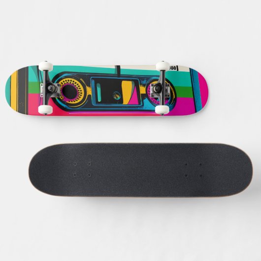 Retro Cassette pop stijl Skateboard (Horizontaal)