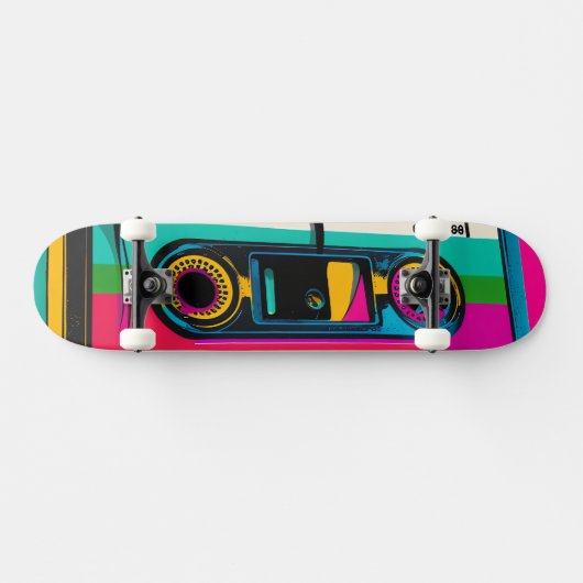 Retro Cassette pop stijl Skateboard (Horizontaal)