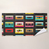 Retro Cassette Tape Pattern – Vintage Music (Serviette de bain)