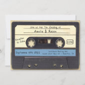 Retro Cassette Tape Wedding Invitation (Devant)