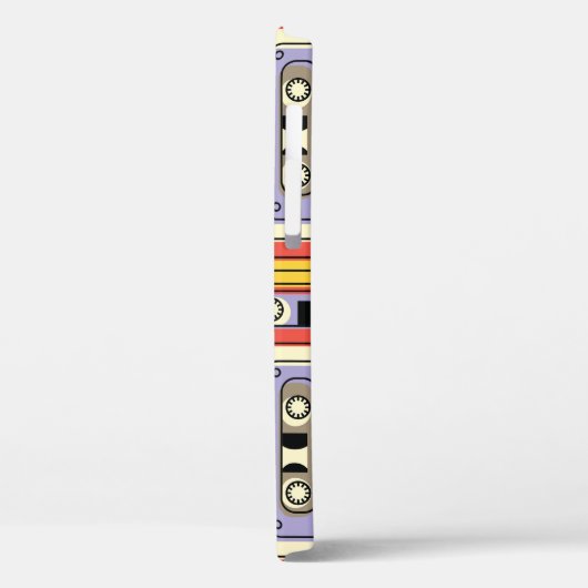 Retro cassette tapes: naadloos patroon. Case-Mate iPhone case (Achterkant / Links)