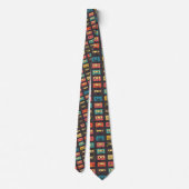 Retro Cassette Tapes Pop Culture Custom Necktie Stropdas (Achterkant)