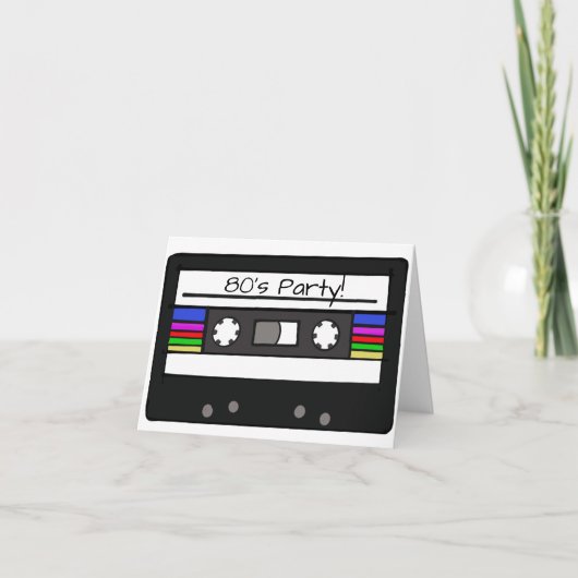 "Retro Cassette"-uitnodiging/kaart (Voorkant)
