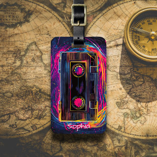 Retro Cassette Vibes Bagagelabel