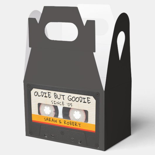Retro Cassettebandje bruiloft gunst Bedankdoosjes (Geopend)
