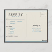 Retro Cassettebandje De Grootste Hit Bruiloft RSVP Briefkaart (Achterkant)