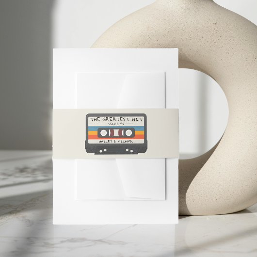 Retro Cassettebandje De Grootste Hit Bruiloft Uitnodigingen Wikkel