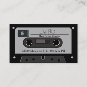 Retro Cassettebandje DJ Visitekaartjes