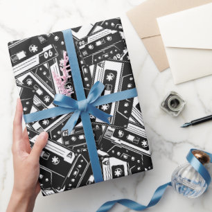 Retro Cassettebandje inpakpapier
