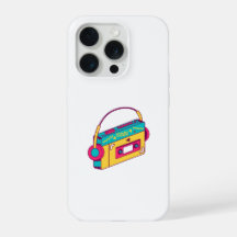 Retro Cassettebandje Met Koptelefoon 80s 90s Muzie