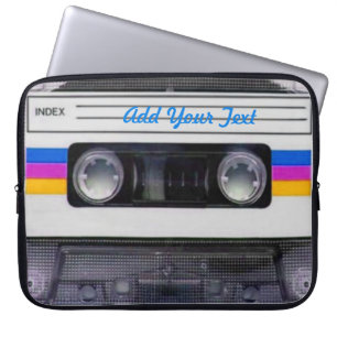 Retro Cassettebandje Music 80s Funny Laptop Sleeve