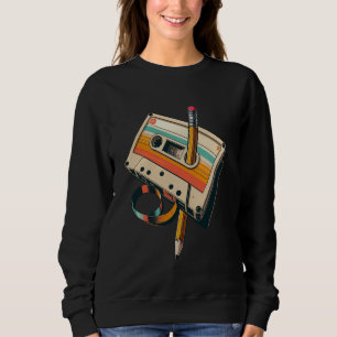 Retro Cassettebandje & Pencil Rewind Nostalgia Par Trui